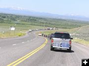 Single Lane Travel on US 191. Photo by Bob Rule, KPIN 101.1 FM  Radio.