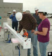 Signing. Photo by Dawn Ballou, Pinedale Online.