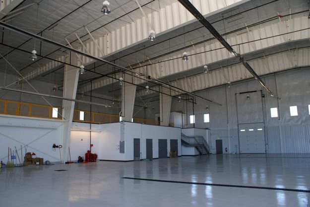 Hangar view. Photo by Cat Urbigkit, Pinedale Online.