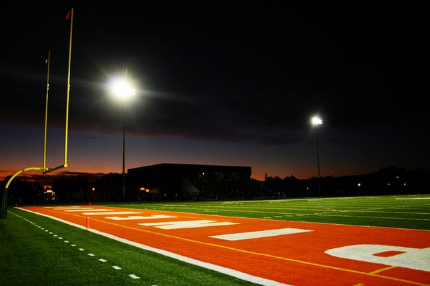 Orange End Zones. Photo by Pinedale Online.