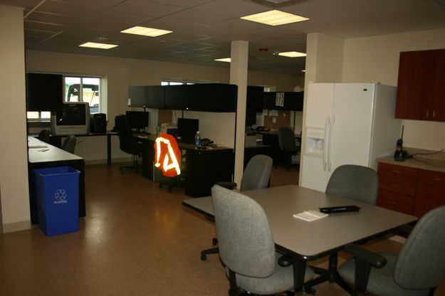 Office area. Photo by Dawn Ballou, Pinedale Online.