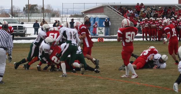 Big Piney Touchdown. Photo by Dawn Ballou, Pinedale Online.