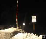 Road closure gate. Photo by Bob Rule, KPIN 101.1 FM radio.