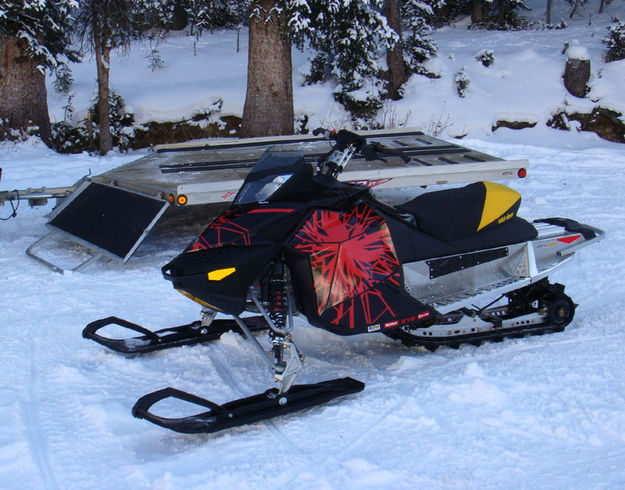 Taylor's new sled. Photo by Clark Dyess.
