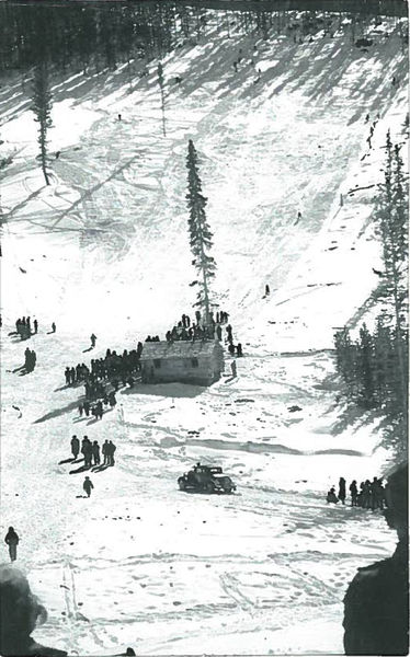 White Pine 1940. Photo by Cub Feltner, White Pine Ski Area.