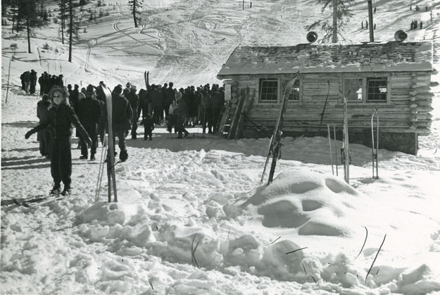 1940 Skiers. Photo by Cub Feltner, White Pine Ski Area.
