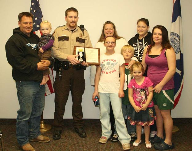 Life Saving Award. Photo by Dawn Ballou, Pinedale Online.