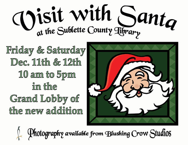 Santa at the Library. Photo by Sublette County Library.