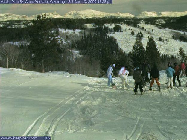 White Pine Ski Area Open. Photo by White Pine top webcam.
