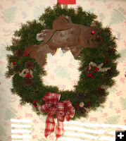 Lakeside Lodge Wreath. Photo by Dawn Ballou, Pinedale Online.