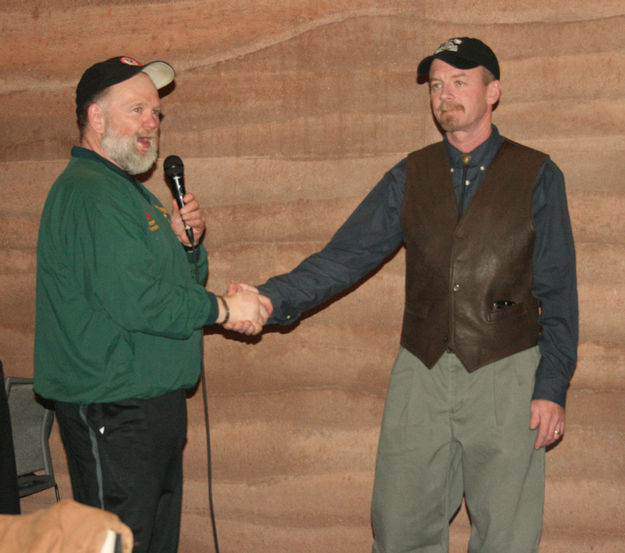 Terry Streeper and Frank Teasley. Photo by Dawn Ballou, Pinedale Online.