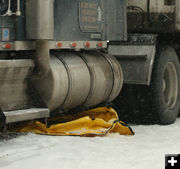 Fuel leak. Photo by Dawn Ballou, Pinedale Online.