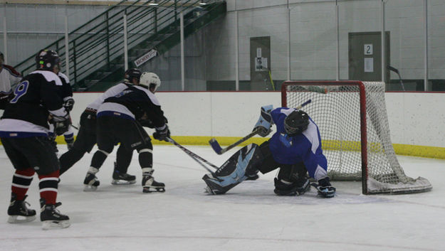 Goalie. Photo by Pam McCulloch, Pinedale Online.