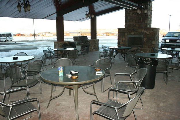 Outside Patio. Photo by Dawn Ballou, Pinedale Online.