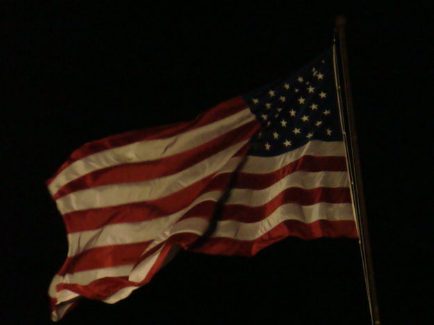 Waving flag. Photo by Windy Noble.