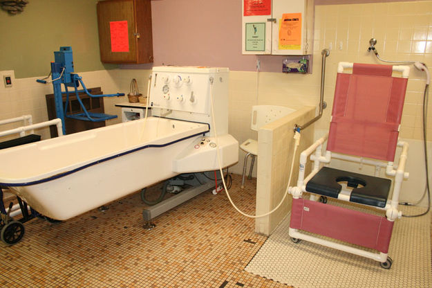 Medical Wing Bathing. Photo by Dawn Ballou, Pinedale Online.