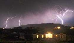 Lightning show. Photo by Derek Farr, Sublette Examiner.