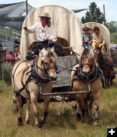 Fur Trade Wagon. Photo by Clint Gilchrist, Pinedale Online.