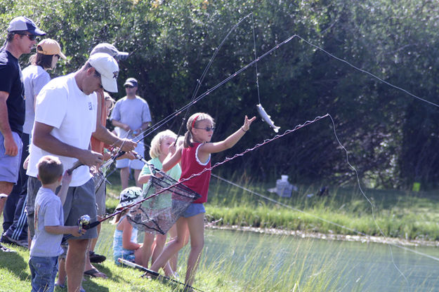 Caught One. Photo by Pam McCulloch, Pinedale Online.