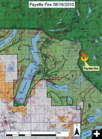 Fayette Fire map. Photo by .