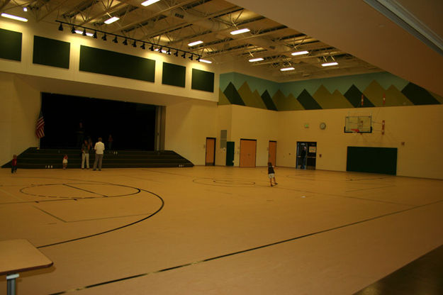 Gym-Stage. Photo by Dawn Ballou, Pinedale Online.