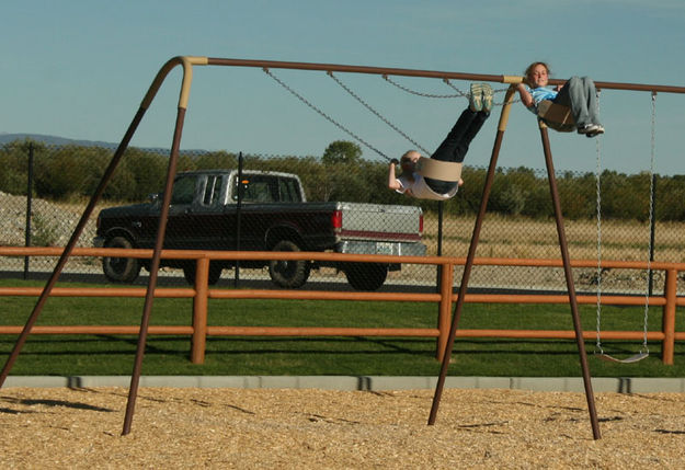 Playground Swings. Photo by Dawn Ballou, Pinedale Online.