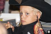 Black tie and blue eyes. Photo by Megan Rawlins, Pinedale Roundup.