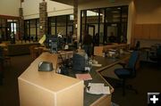 Librarian desk. Photo by Dawn Ballou, Pinedale Online.