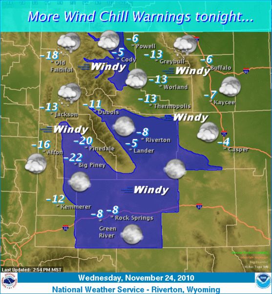 Dangerous Wind Chill. Photo by National Weather Service.