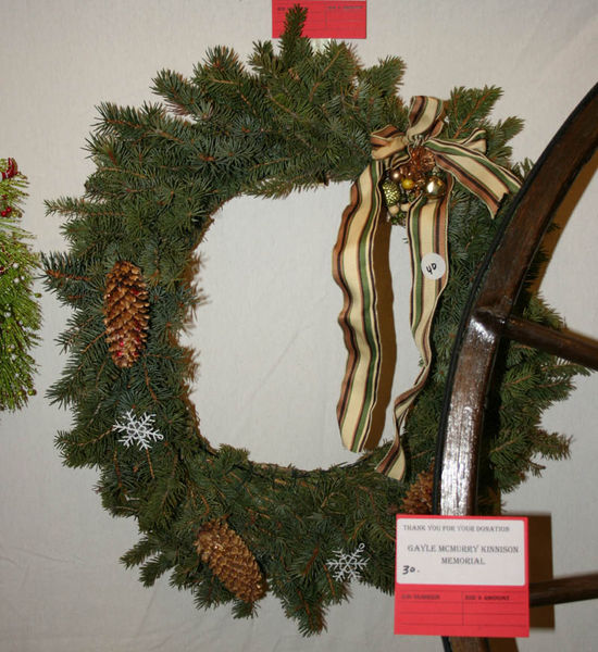 Sublette Center wreath. Photo by Dawn Ballou, Pinedale Online.
