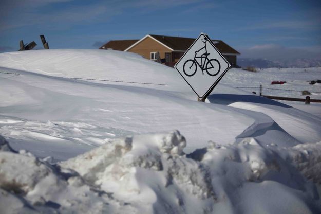 No Cycling Today. Photo by Dave Bell, Pinedale Online.