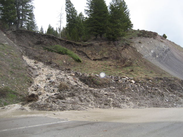 Mud Slide. Photo by David Kaufman, Wyoming Department of Transportation.