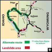 Landslide Map. Photo by Wyoming Department of Transportation.