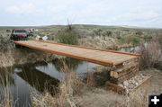 Bridge started. Photo by Dawn Ballou, Pinedale Online.