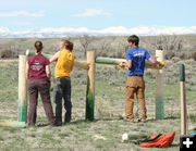 Support posts. Photo by Dawn Ballou, Pinedale Online.