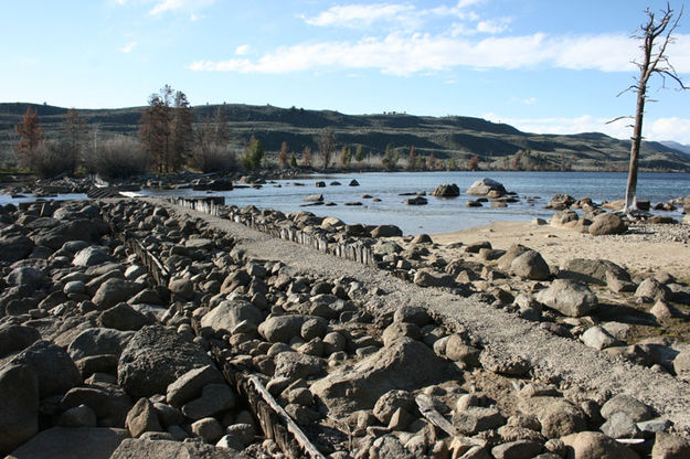 Old dam rocks. Photo by Dawn Ballou, Pinedale Online.