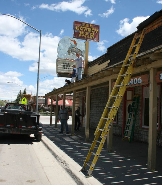 Renovation. Photo by Dawn Ballou, Pinedale Online.