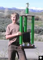 David Rule - Snowboard trophy. Photo by Bob Rule.