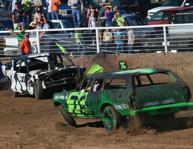 Tilted tire. Photo by Dawn Ballou, Pinedale Online.