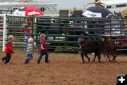 Calf Scramble. Photo by Clint Gilchrist, Pinedale Online.