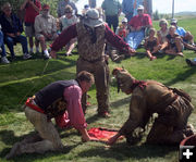 Skinning Beaver. Photo by Clint Gilchrist, Pinedale Online.