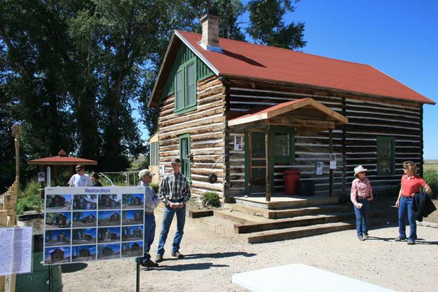 Restored homestead house. Photo by Dawn Ballou, Pinedale Online.