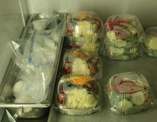 Salads and boiled eggs. Photo by Dawn Ballou, Pinedale Online.