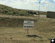 No dumping. Photo by Dawn Ballou, Pinedale Online.