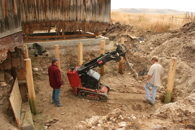 Cellar work. Photo by Dawn Ballou, Pinedale Online.