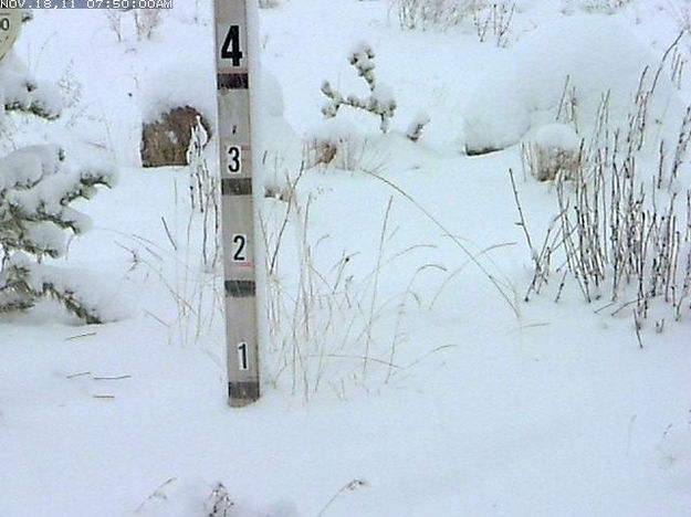 Snow in Bondurant. Photo by Bondurant webcam.