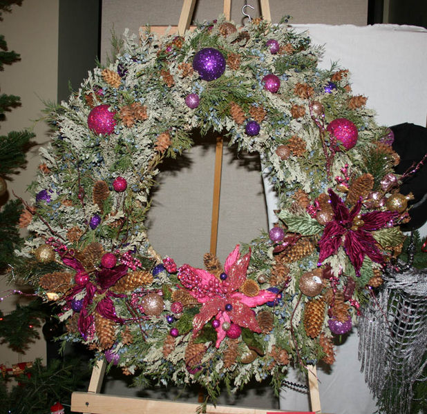 Julie Early's wreath. Photo by Dawn Ballou, Pinedale Online.