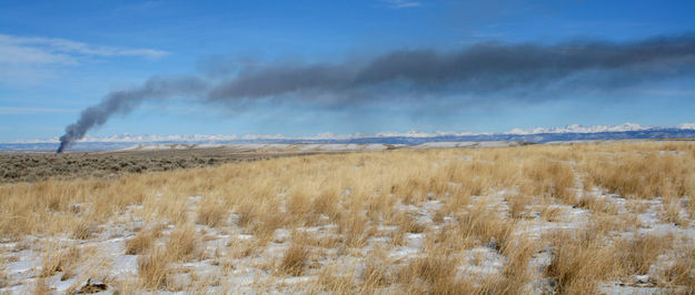 Smoke column. Photo by Jennifer Frazier, Wyoming Department of Environmental Quality.