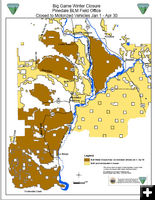 Closure map. Photo by Bureau of Land Management.