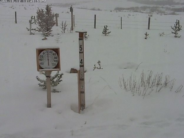 Snow at 1PM. Photo by Bondurant webcam.